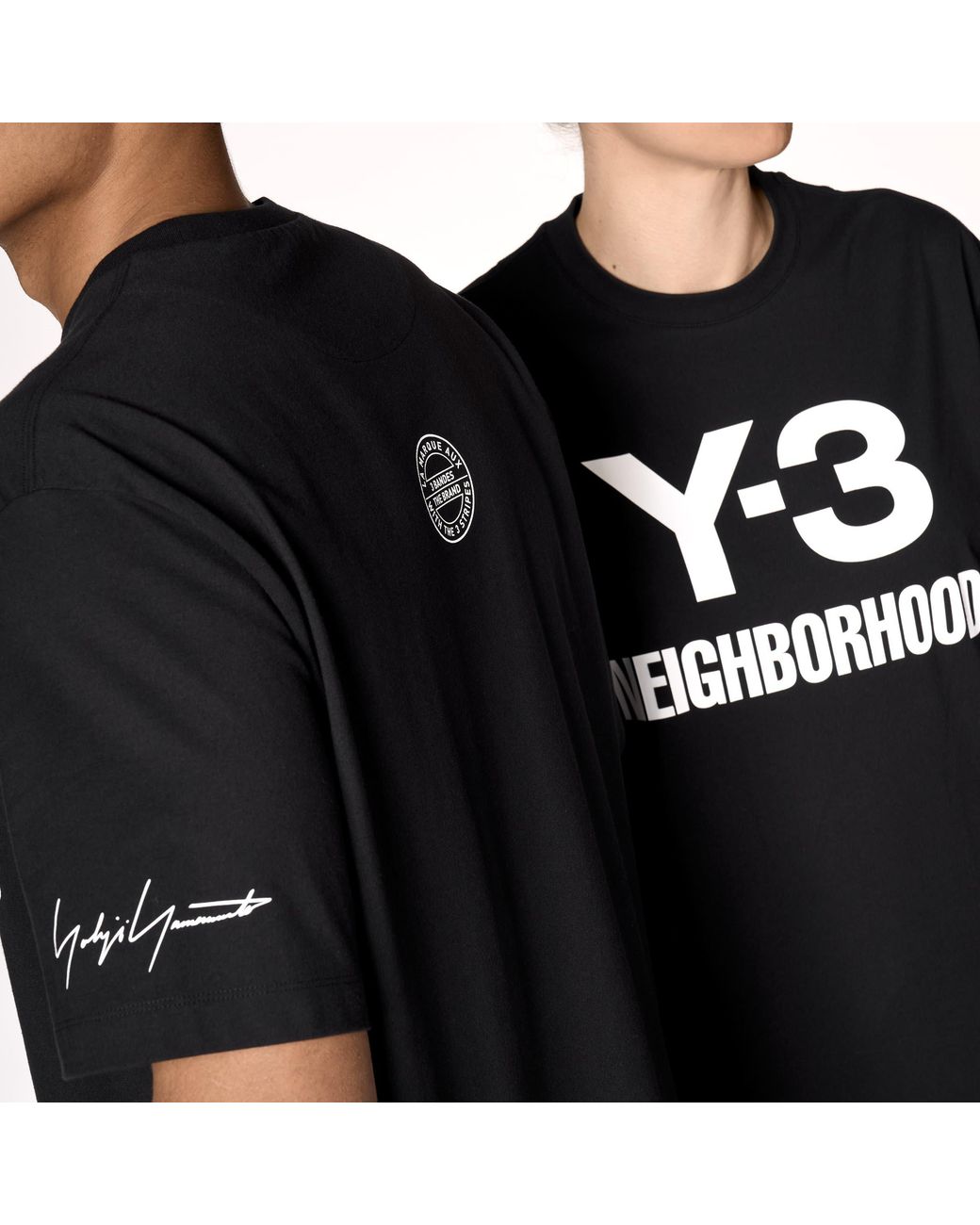 Y-3 Black X Neighborhood Logo T-Shirt for men
