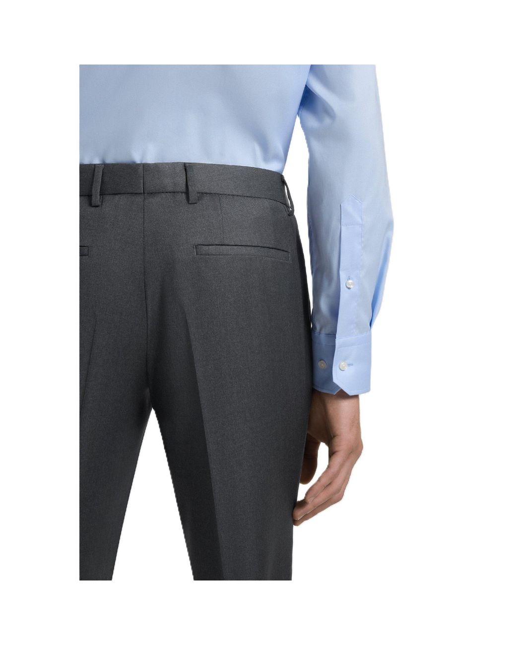 Boss Blue H Wenten Straight Leg Trousers for men