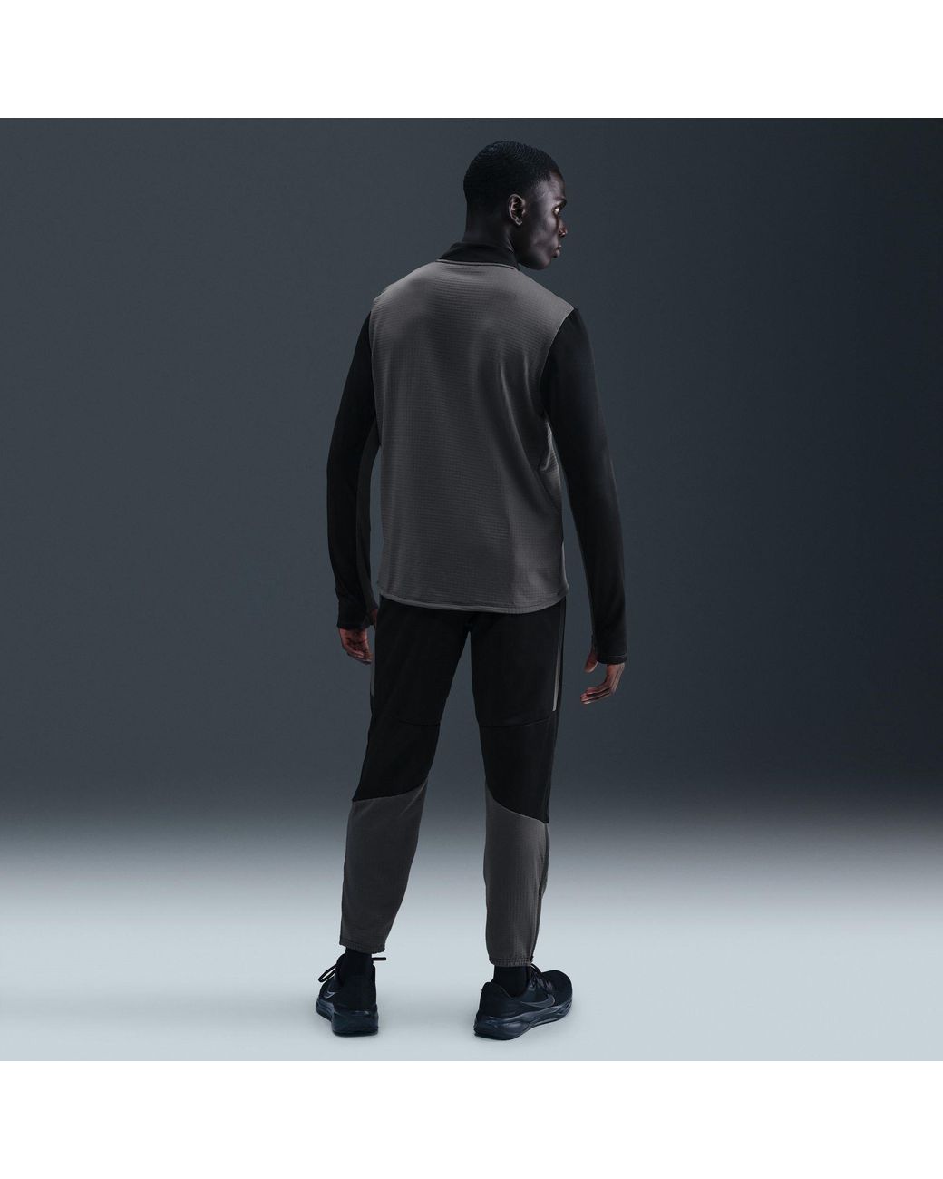 Nike Black Long Sleeve Performance Running Top for men