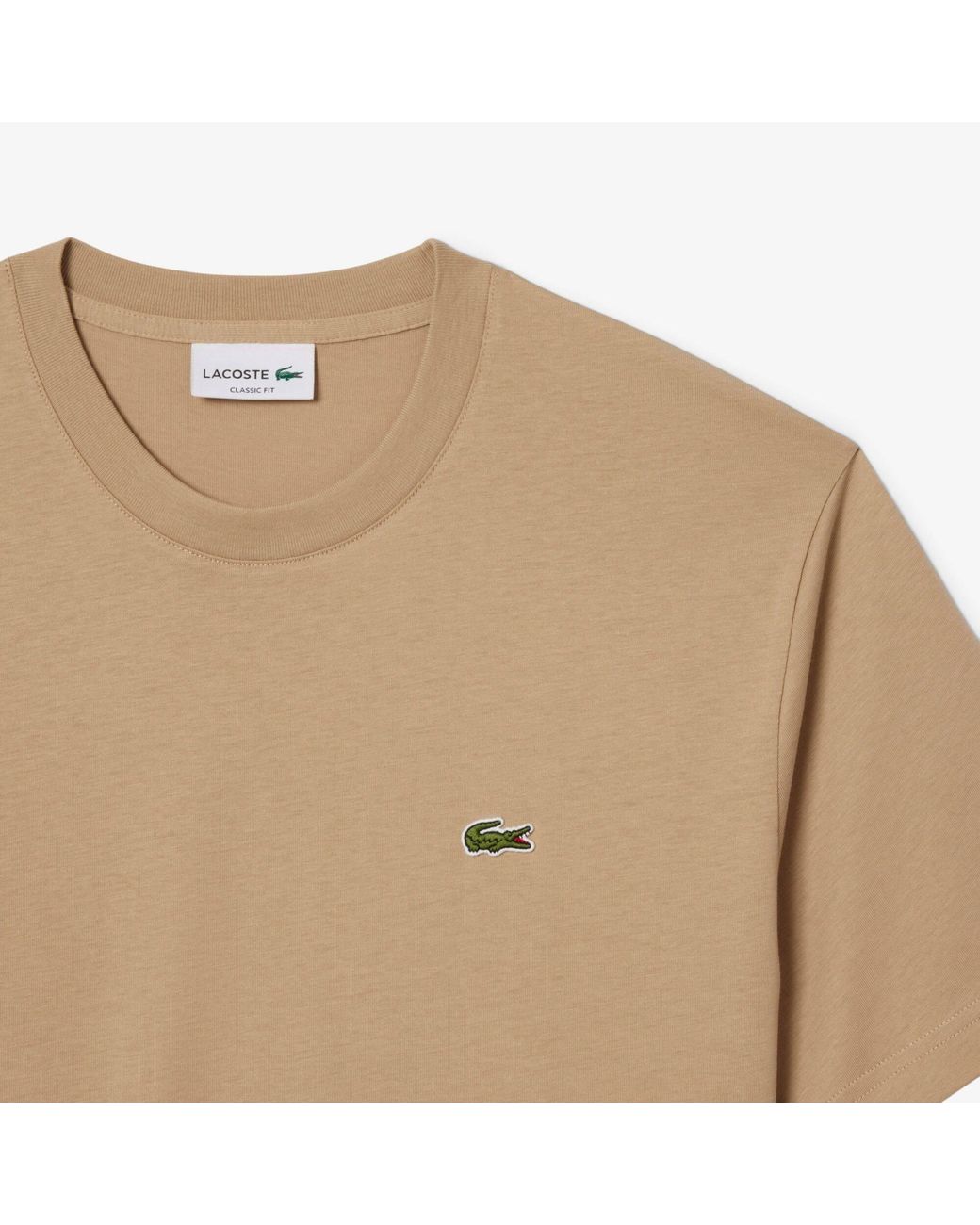 Lacoste Natural Regular Fit Small Logo T-Shirt for men