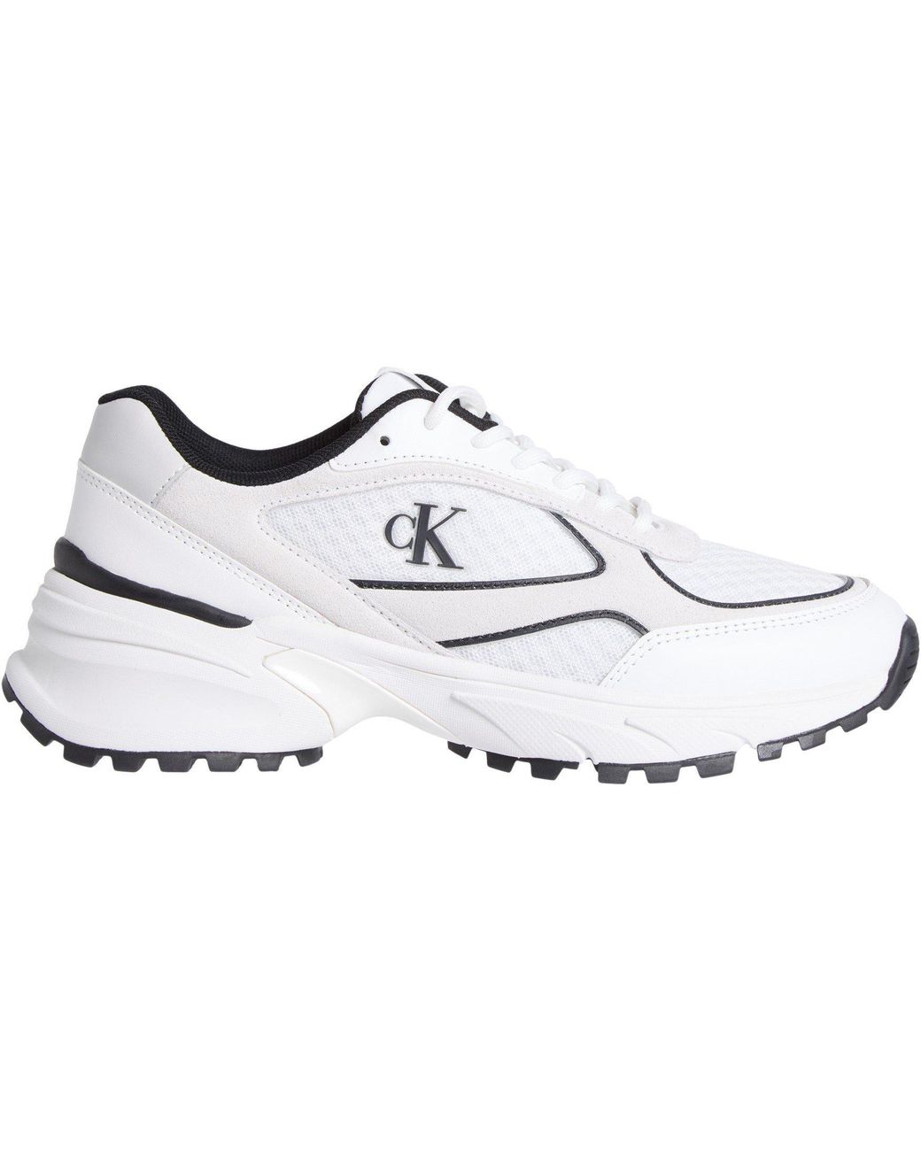 Calvin Klein White Hike Runner Chunky Trainers