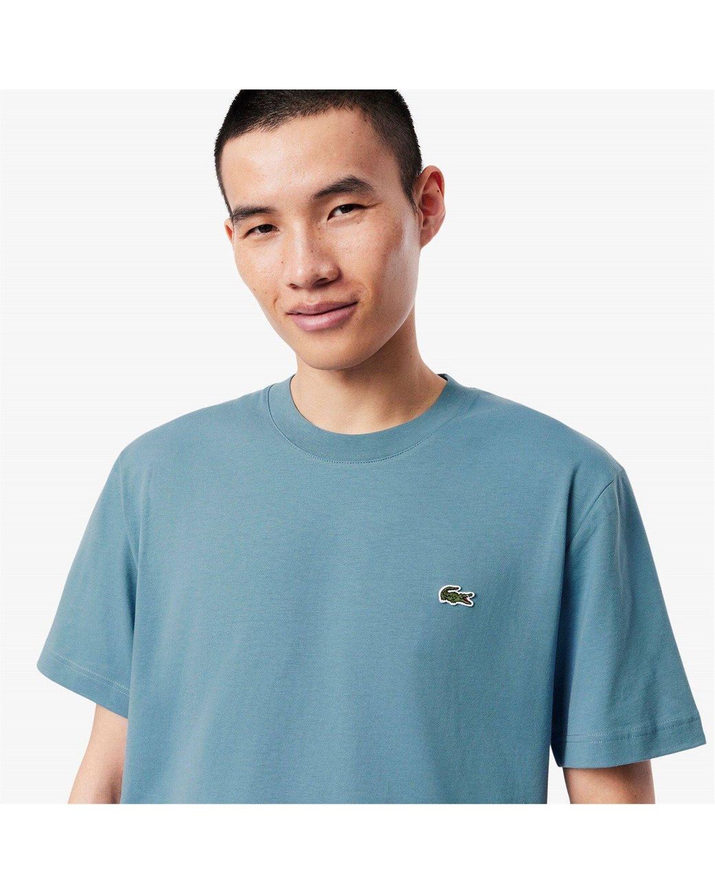 Lacoste Blue Regular Fit Small Logo T-Shirt for men
