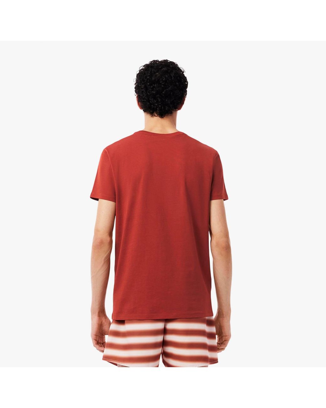 Lacoste Red Cotton Pima T-Shirt for men