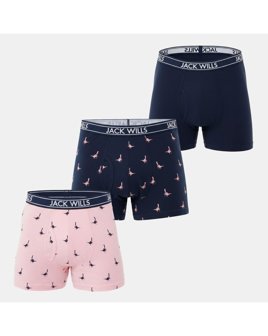 Jack Wills Blue Jw Daundley Boxers 3 Pack for men