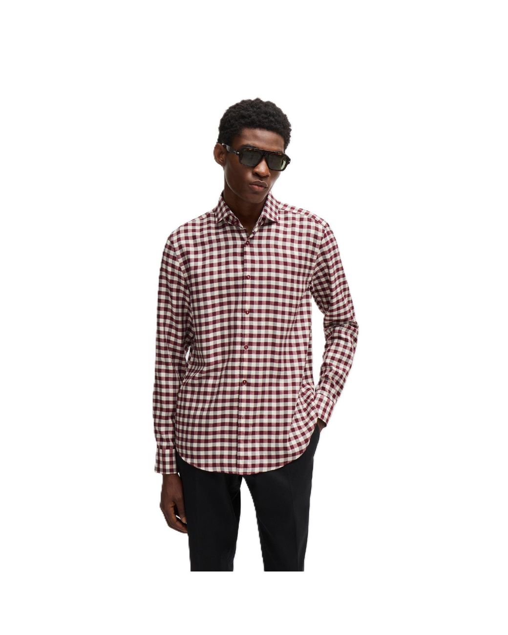Boss Red C Hal Spread Long Sleeve Oxford Shirt for men