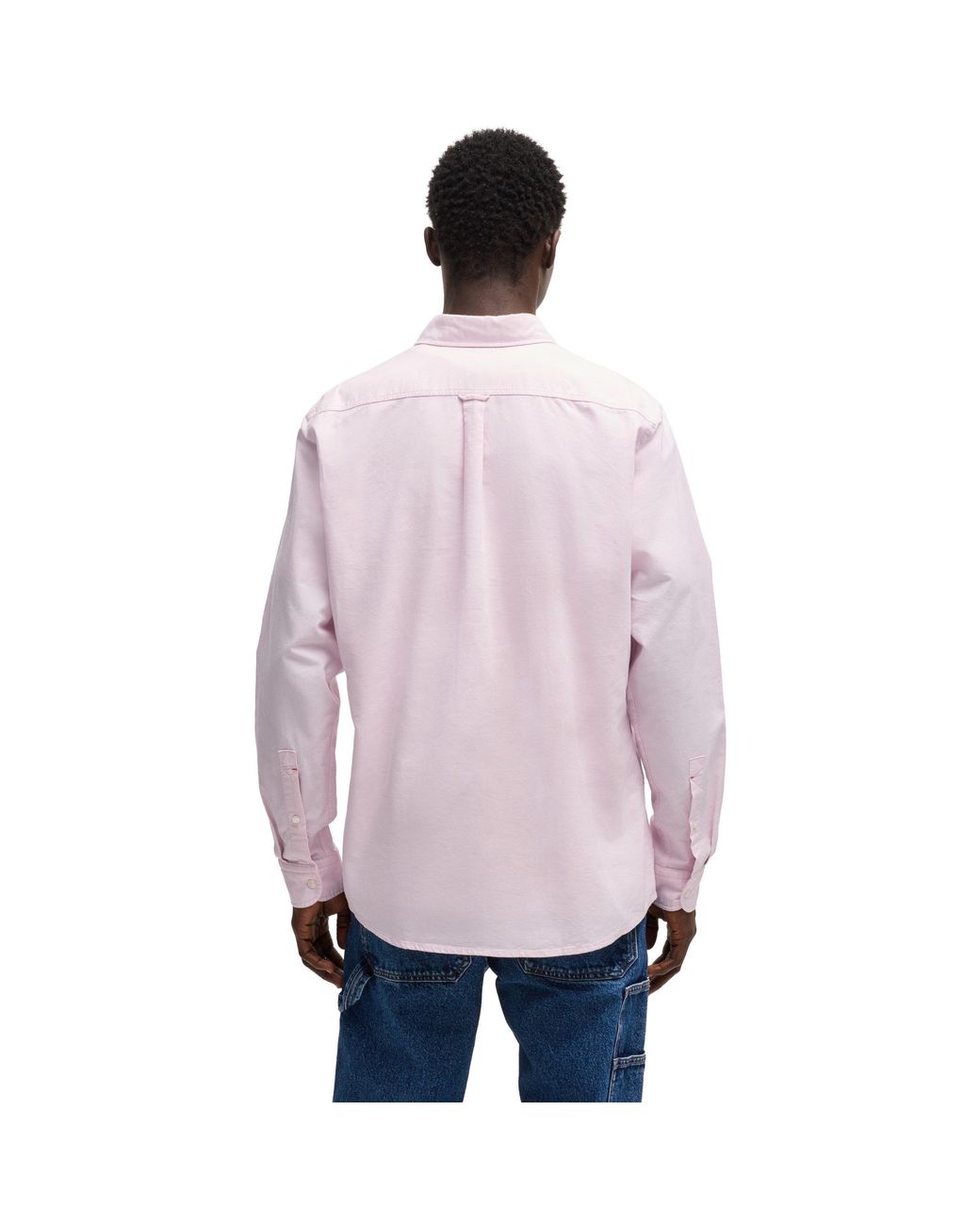 Boss Purple Rickert Oxford Shirt, Classic Style for men