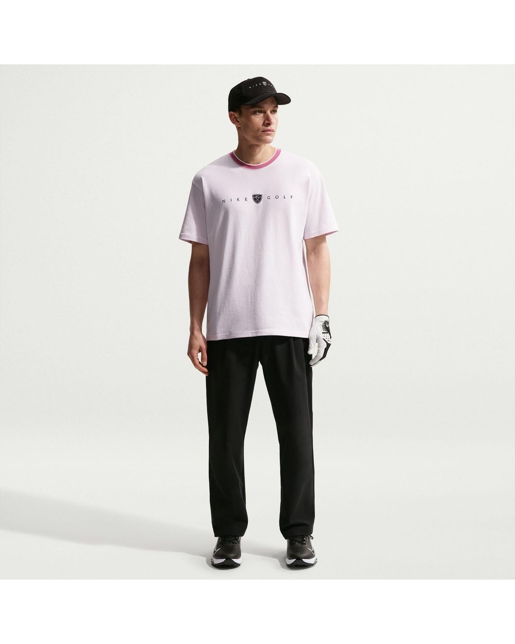 Nike Purple Retro Golf Cotton Oversized T-Shirt for men