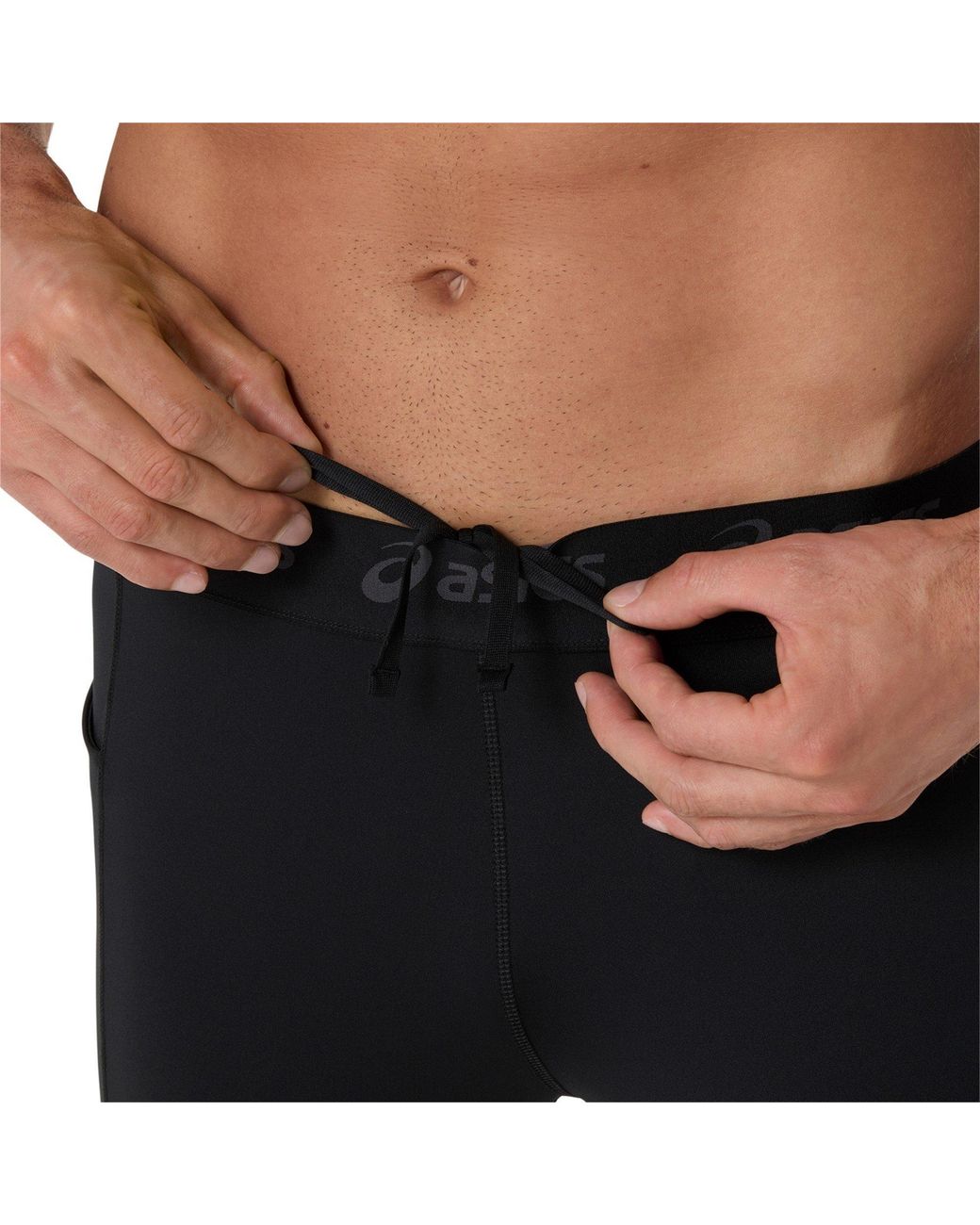 Asics Black Road Performance Running Tights for men