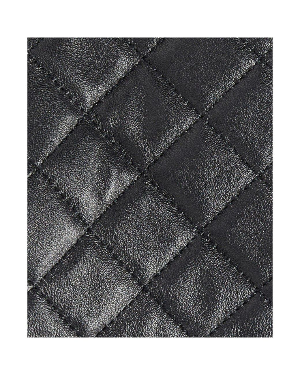 Barbour Gray Quilted Leather Gloves for men