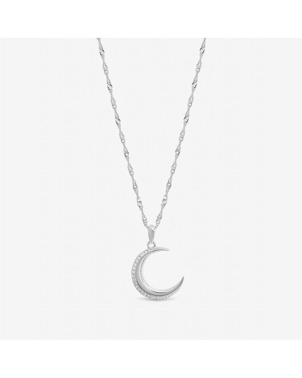 Inicio Metallic Sterling Plated Pave Pendant