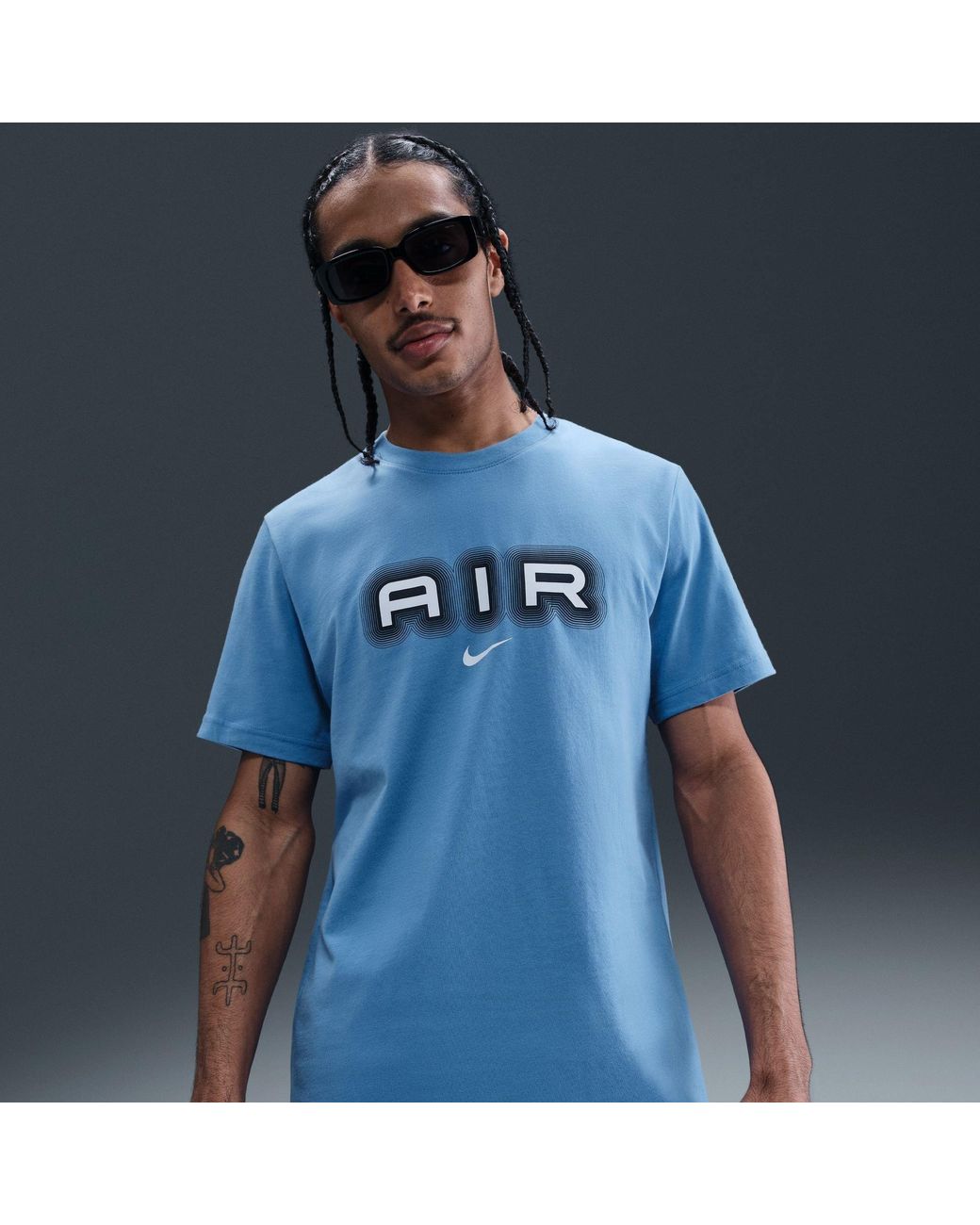 Nike Blue M Nsw Sw Air Graphic Tee for men