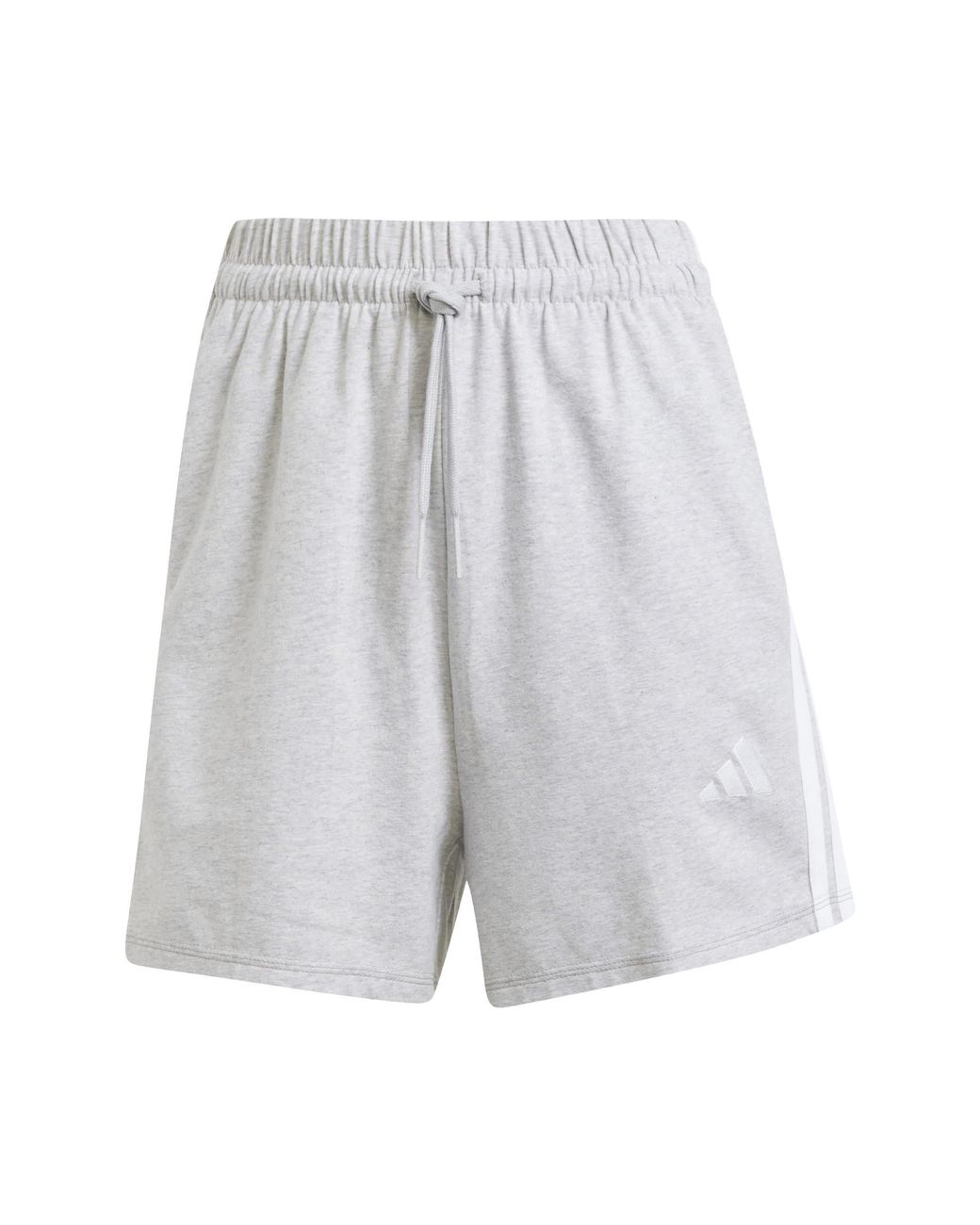 Adidas Gray Essentials 3 Stripe Shorts