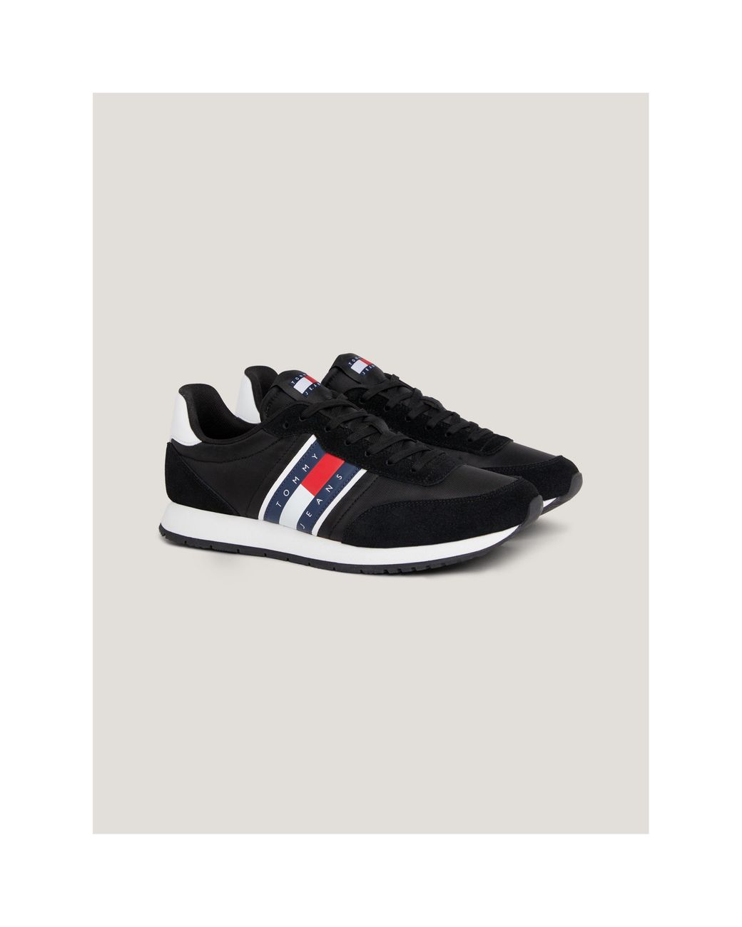 Tommy Hilfiger Black Runner Casual Ess Trainers for men
