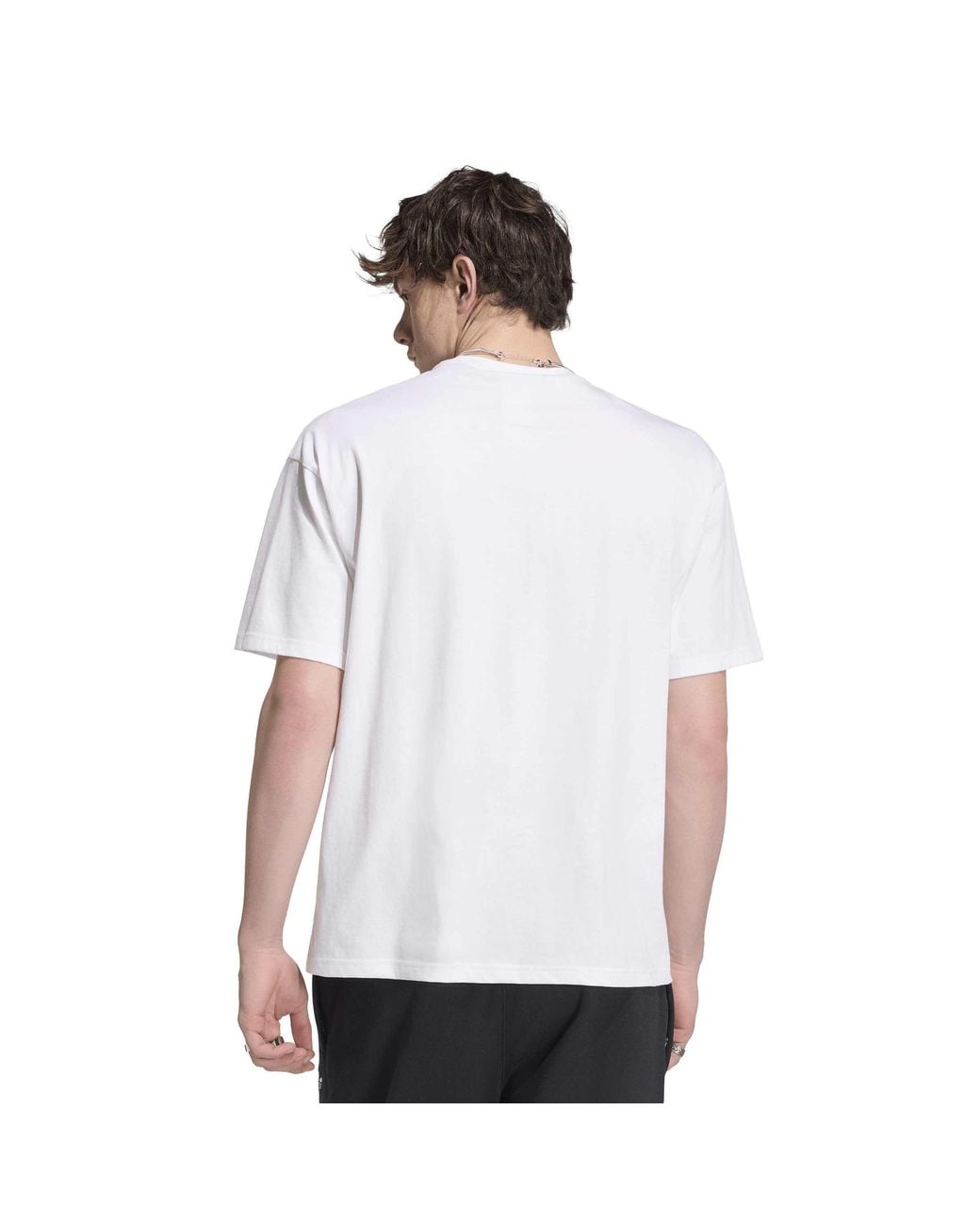 Adidas Originals White Essentials Loose Cotton T-Shirt for men
