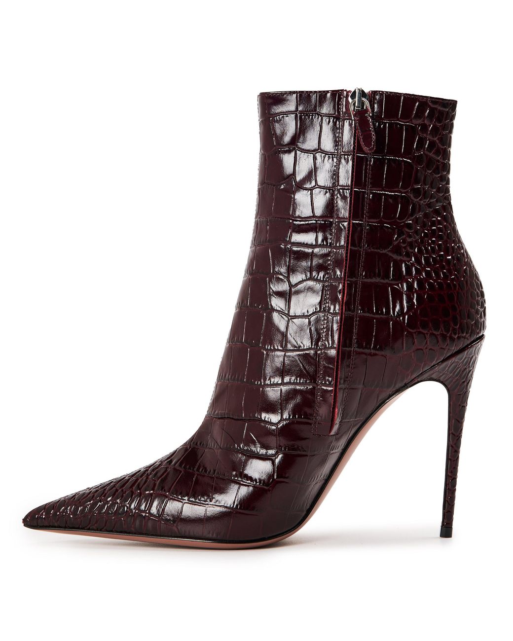 Paris Texas Purple Vera 105 Leather Heeled Ankle Boots