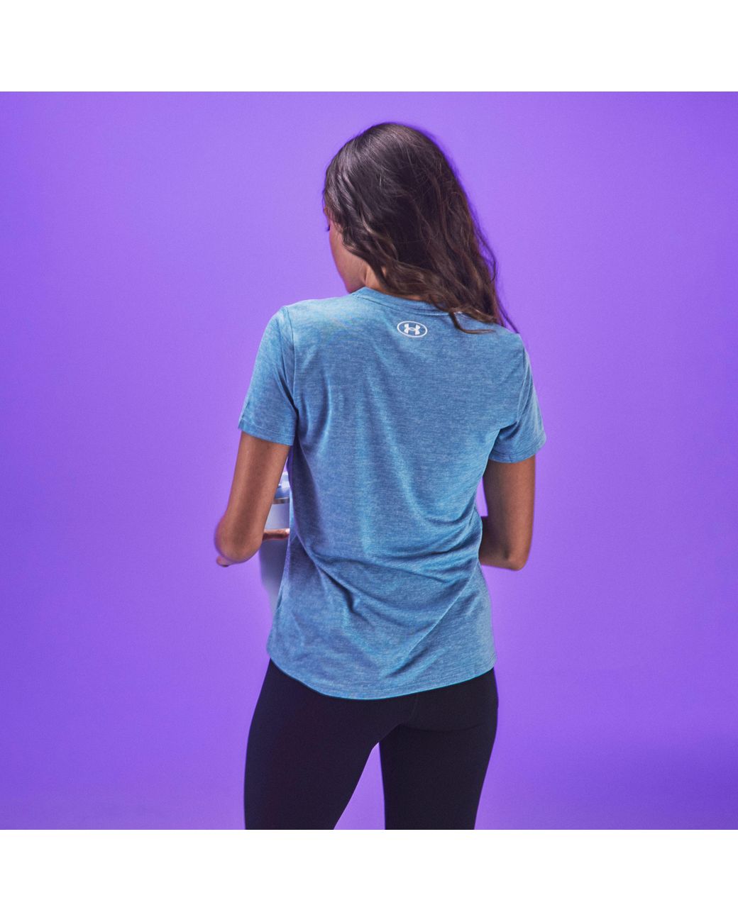 Under Armour Blue Tech Twist V-Neck Short Sleeve