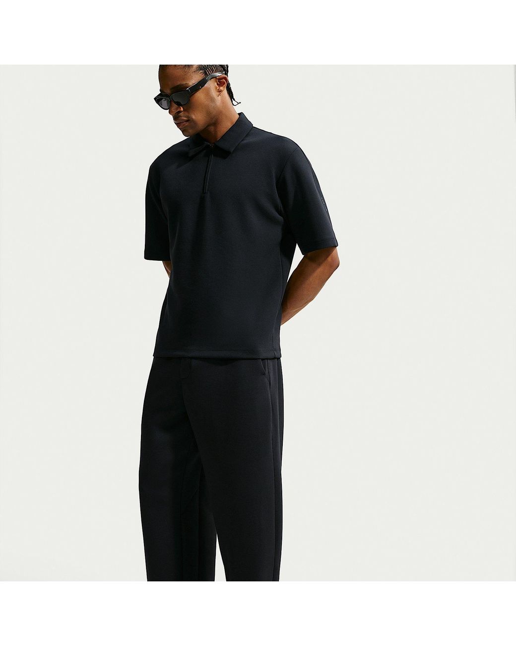 Nike Black 24.7 Dri-Fit Performance Tracksuit Bottoms for men