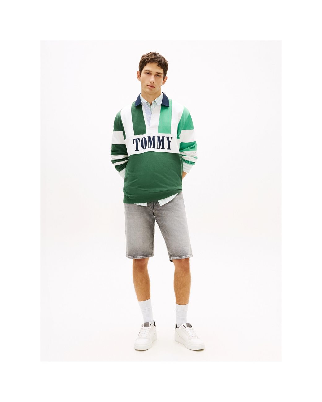 Tommy Hilfiger Gray Ronnie Denim Shorts for men