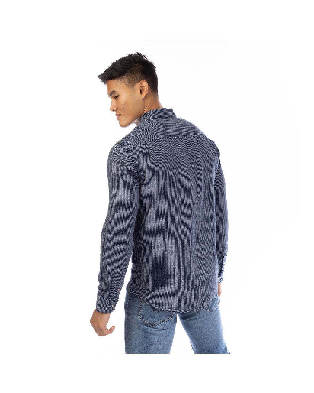 Peter Werth Blue Long Sleeve Plain Shirt for men