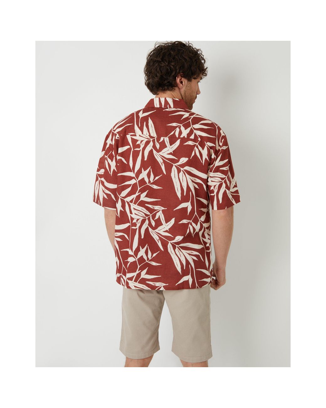 Threadbare Red Short-Sleeve Patterned Shirt for men