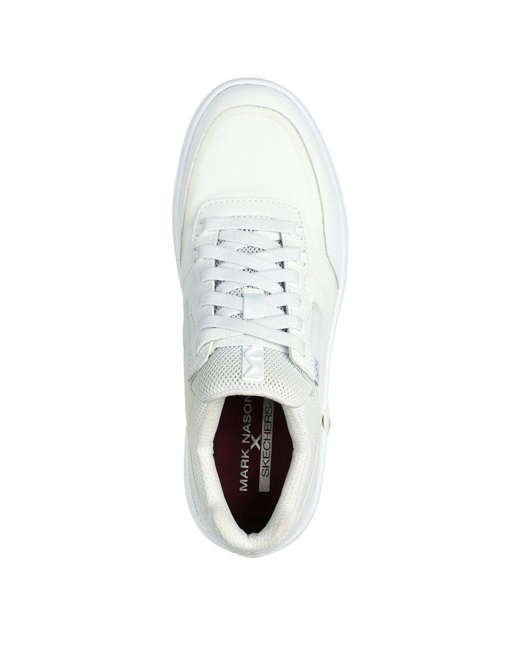 Skechers White Classic Low-Top Trainers