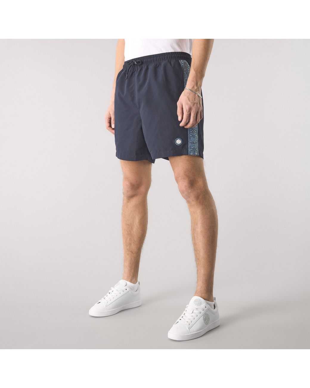 Pretty Green Blue Eclipse Paisley Swim Shorts for men