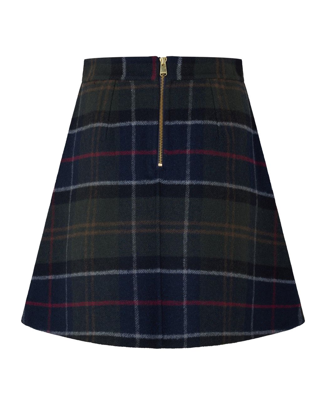 Barbour Black Tartan Pleatfront Mini Skirt
