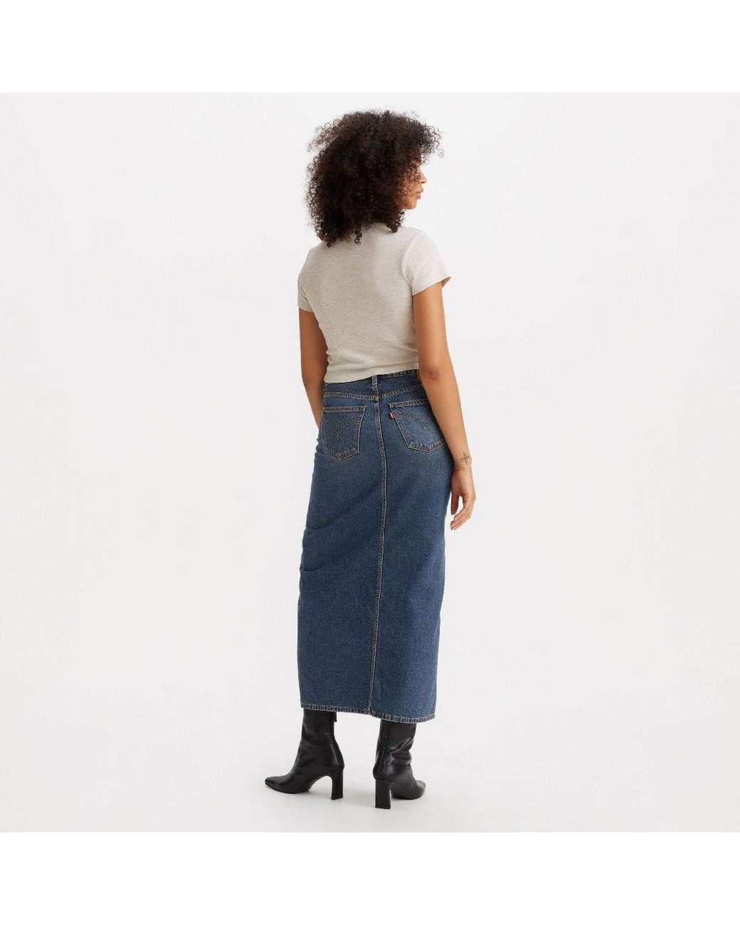Levi's Blue Levi's Ankle Column Denim Skirt