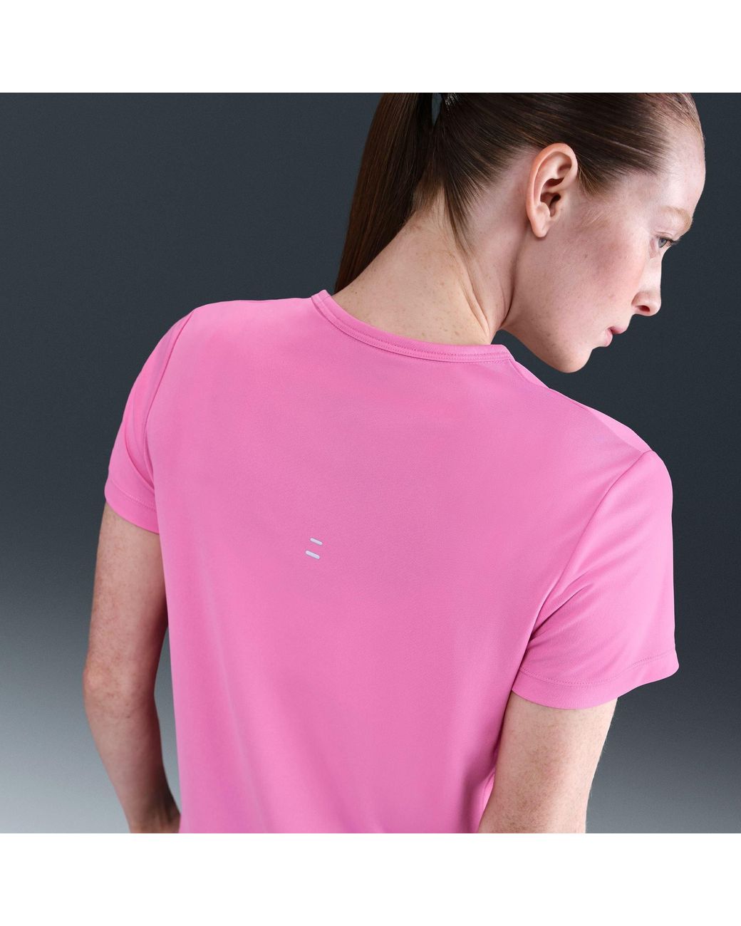 Nike Pink Tempo Dri-Fit Short-Sleeve Running Top