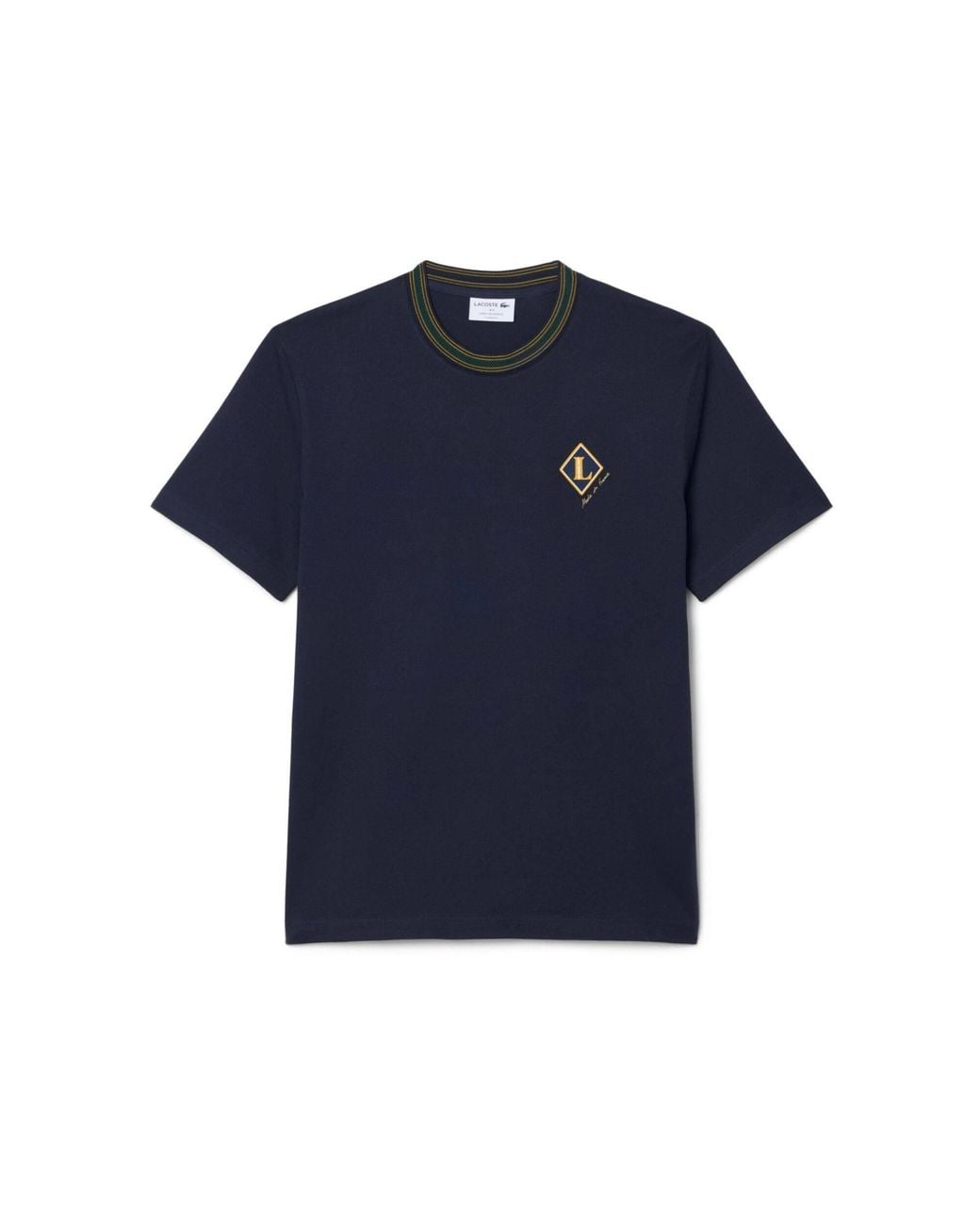 Lacoste Blue Mif Cotton Short-Sleeve Crew-Neck T-Shirt for men