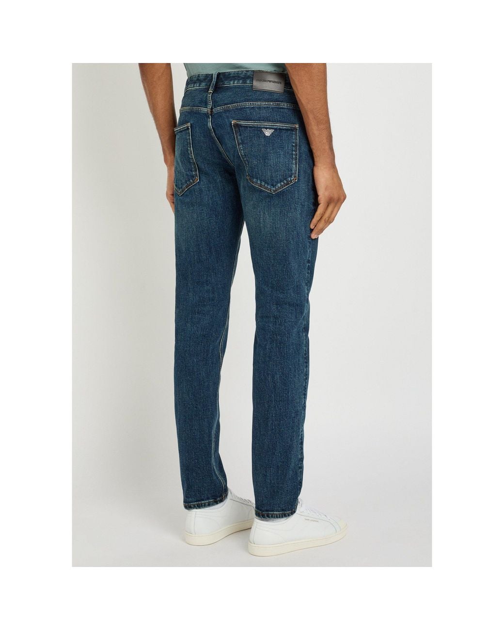 Emporio Armani Blue J06 Slim-Fit Jeans for men