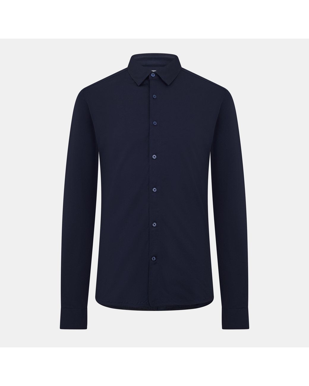 ONLY Blue Long-Sleeve Plain Shirt for men