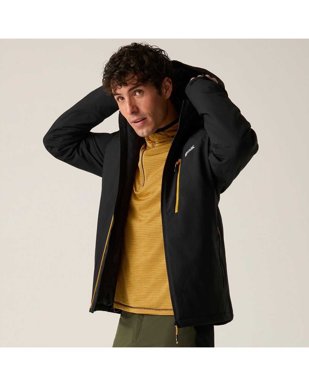Regatta Black Highton Stretch Padded Waterproof Jacket for men
