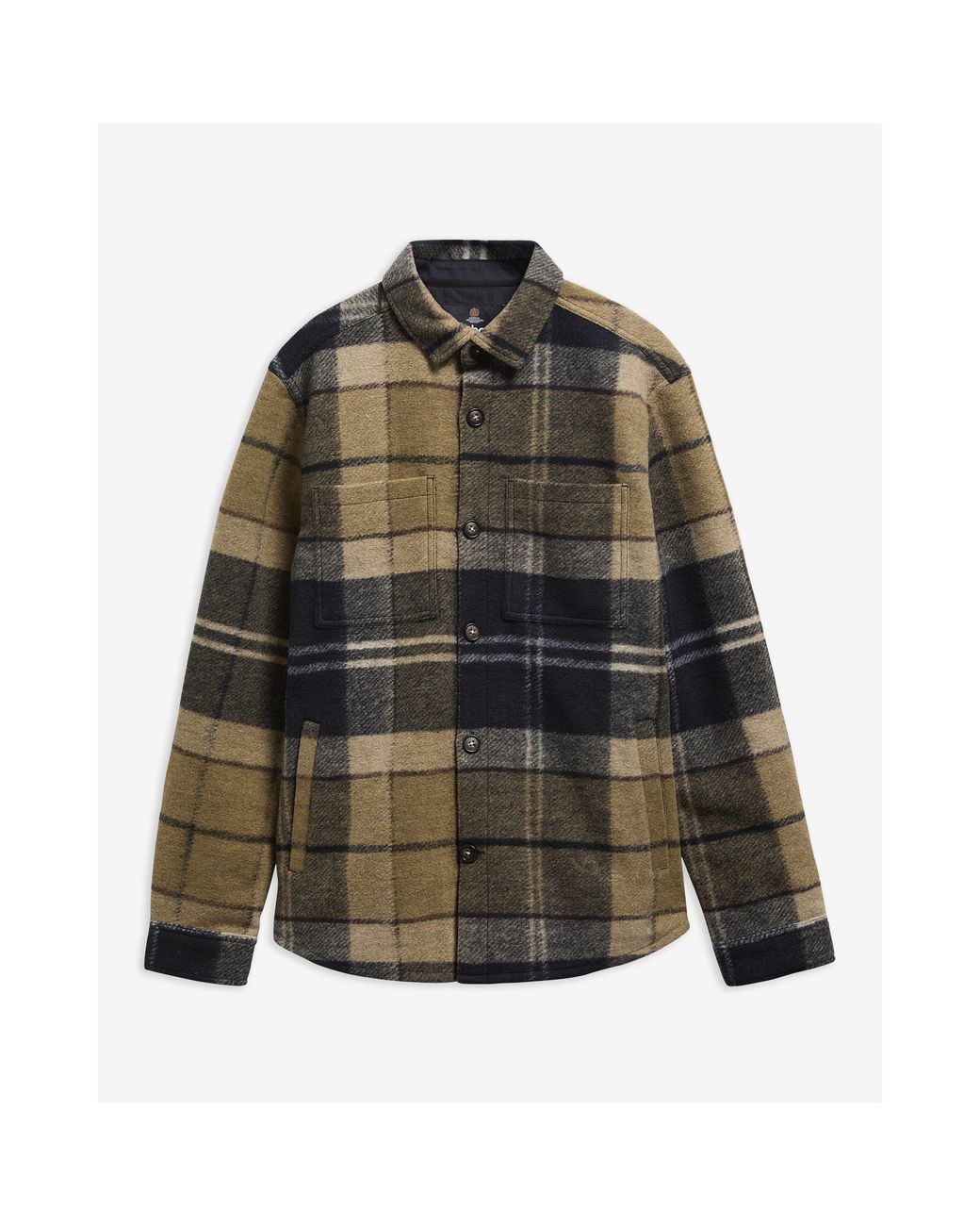 Barbour Green Woodlane Wool Overshirt for men
