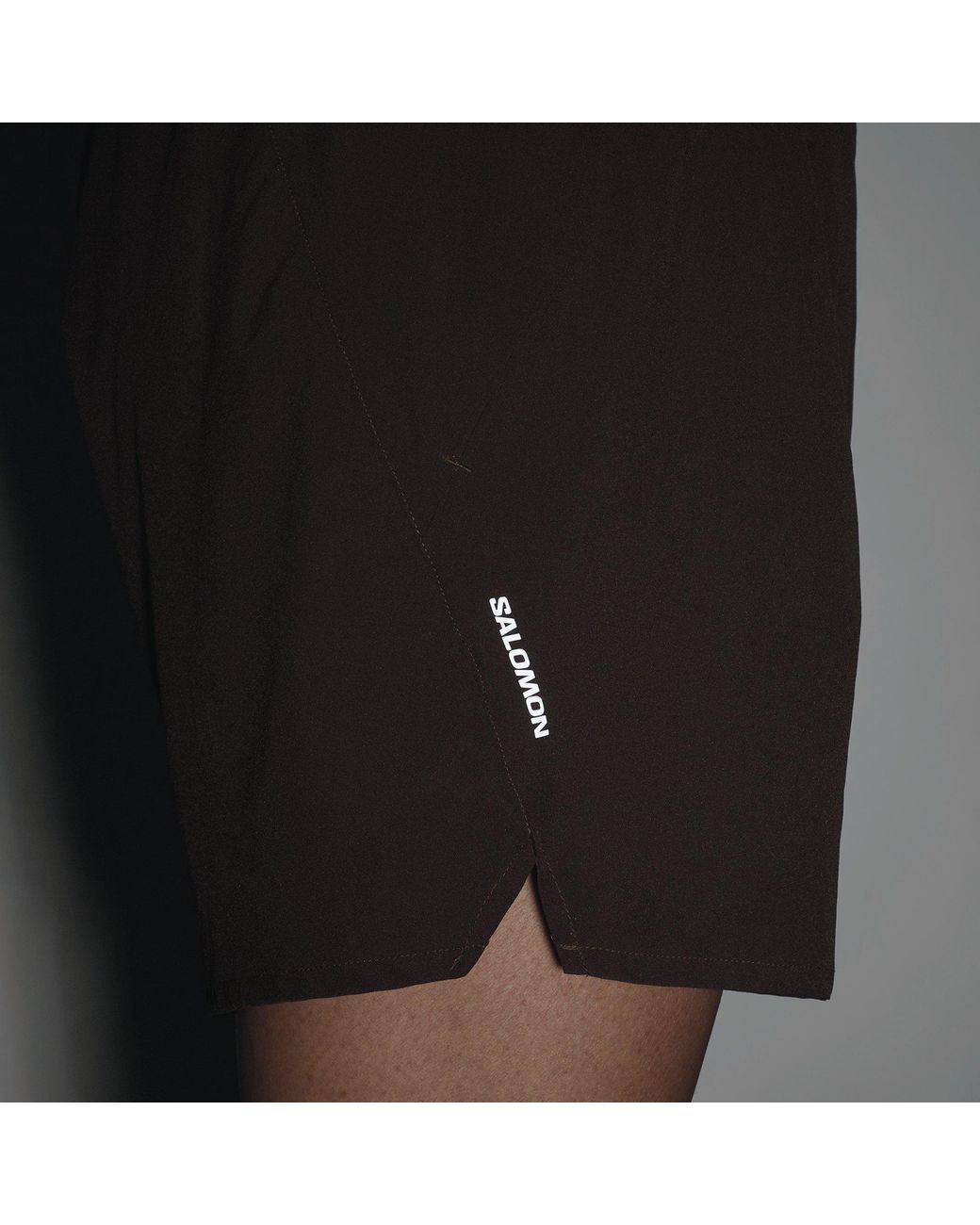 Salomon Brown Shakeout Core 5 Running Shorts for men