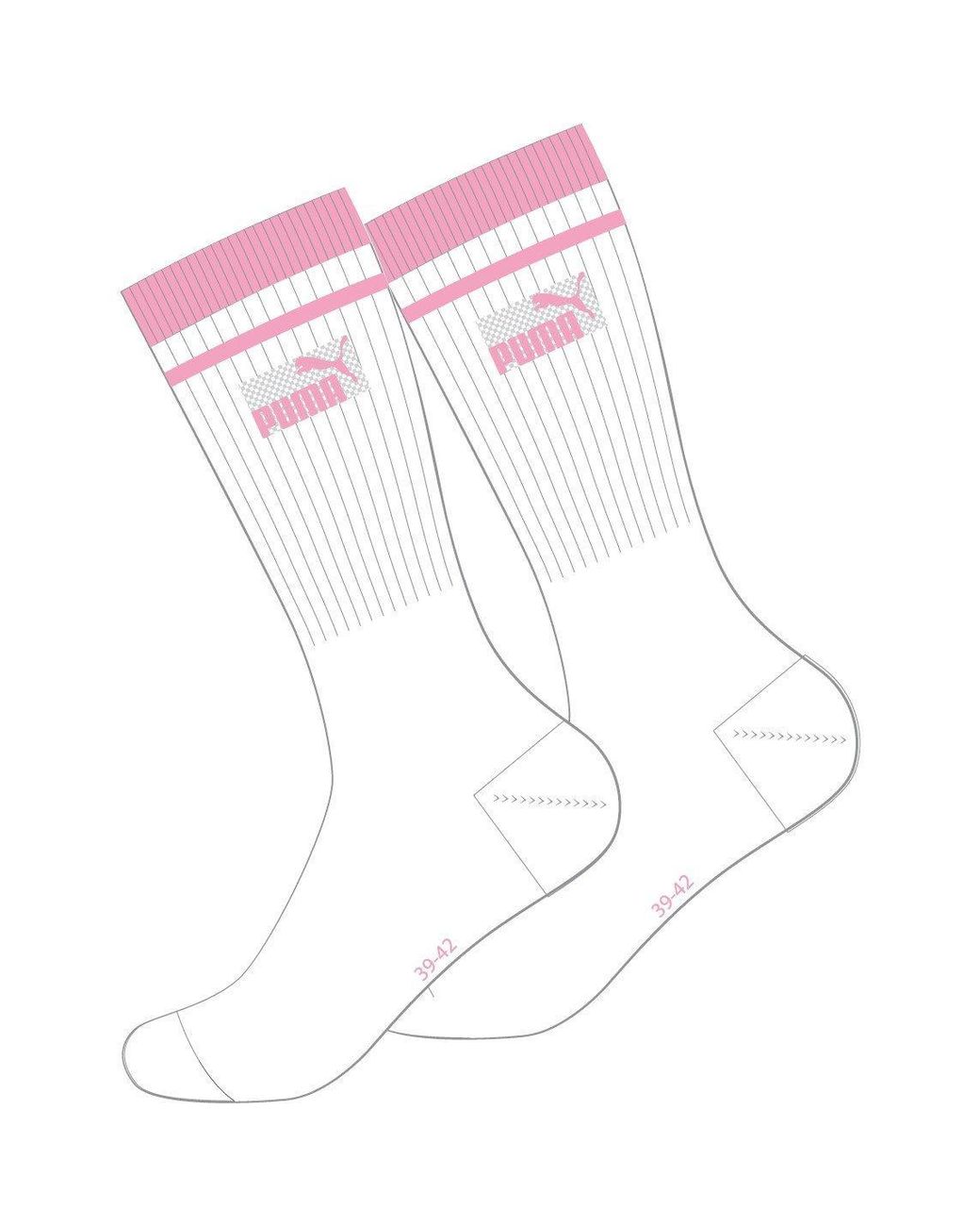PUMA White Crew Socks