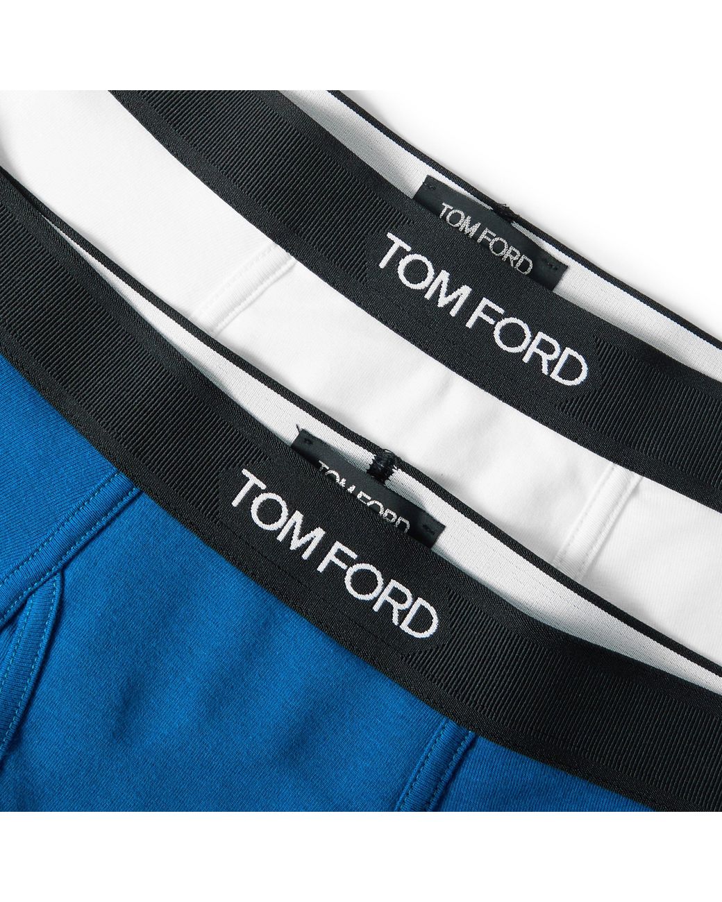 Tom Ford Blue Plain Cotton Boxer Briefs, 2-Pack for men