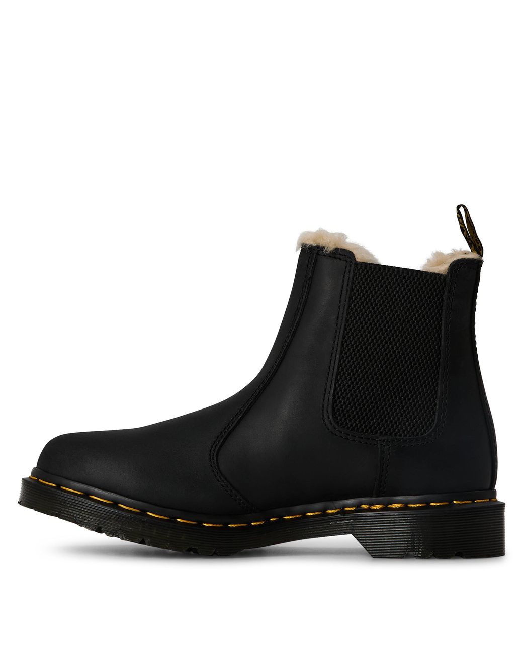Dr. Martens Black 2976 Leonore Fur Lined Chelsea Boot