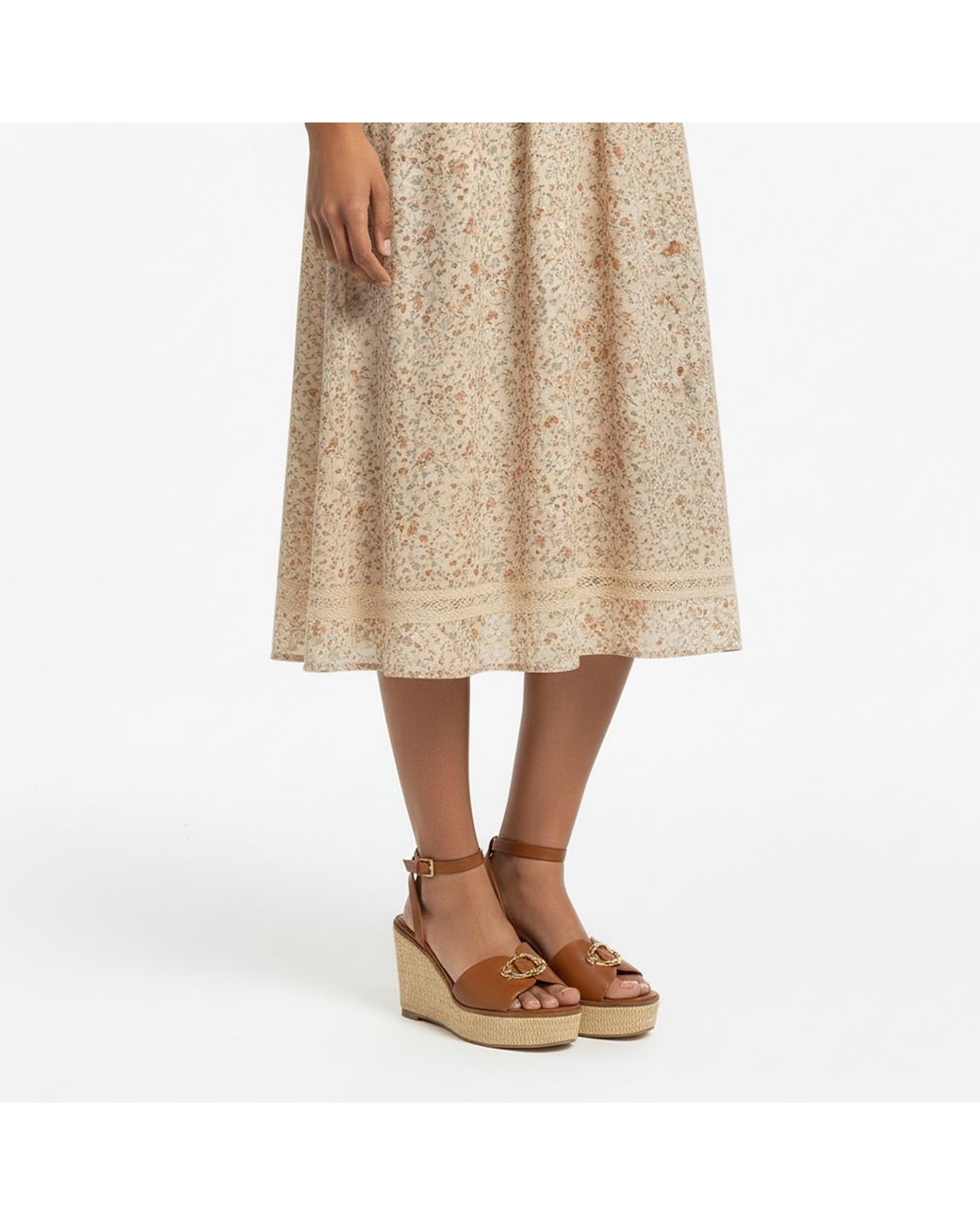 ALDO Brown Wedge Sandals