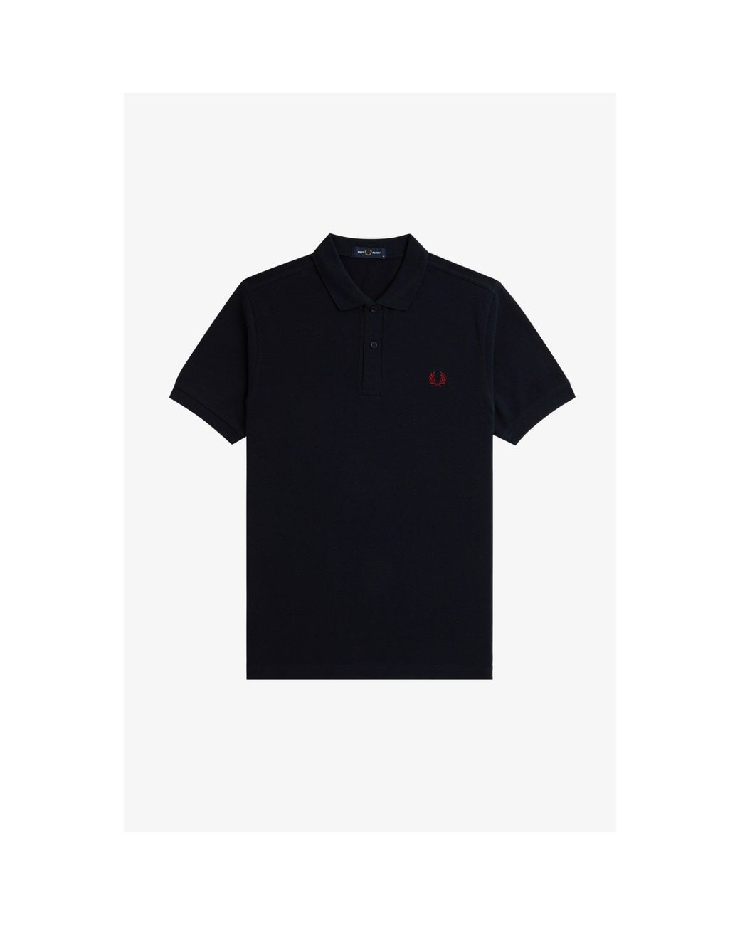 Fred Perry Black Plain Polo Shirt for men