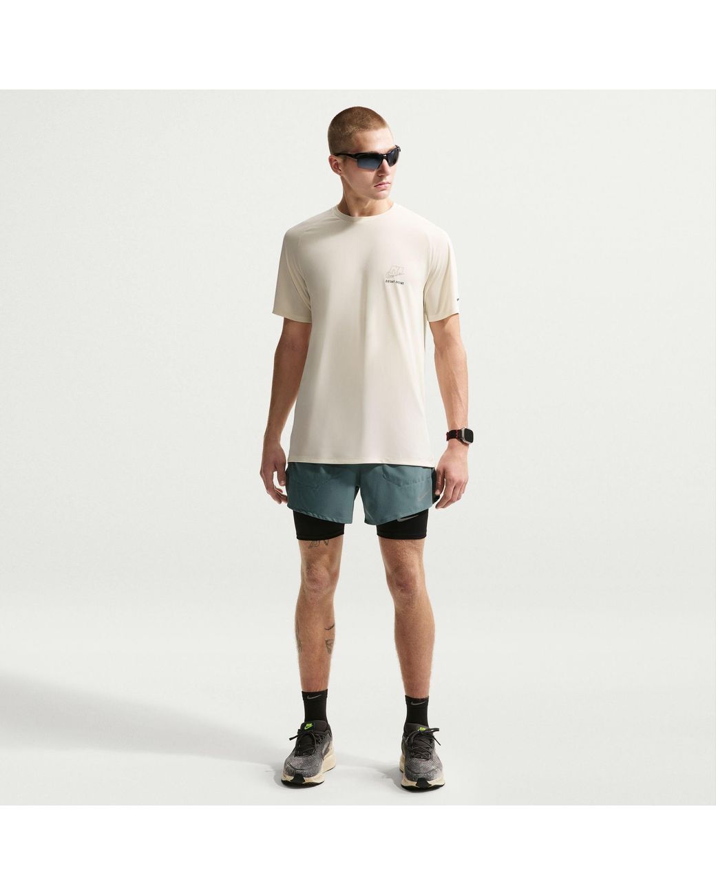 Nike Blue Stride 5In Performance Shorts for men