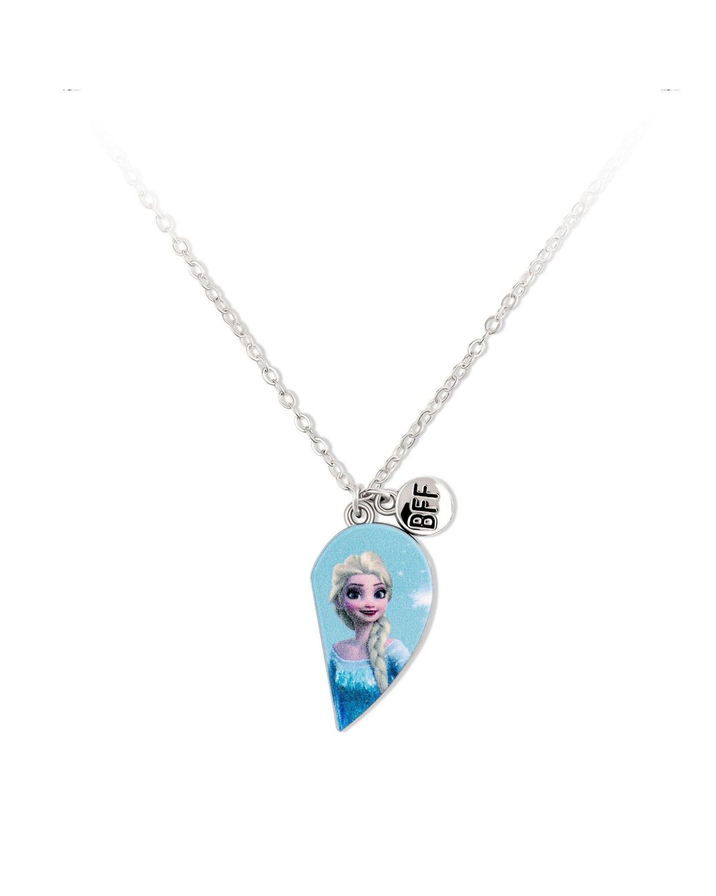 Disney White Frozen 2 Pc Bff Heart Necklaces
