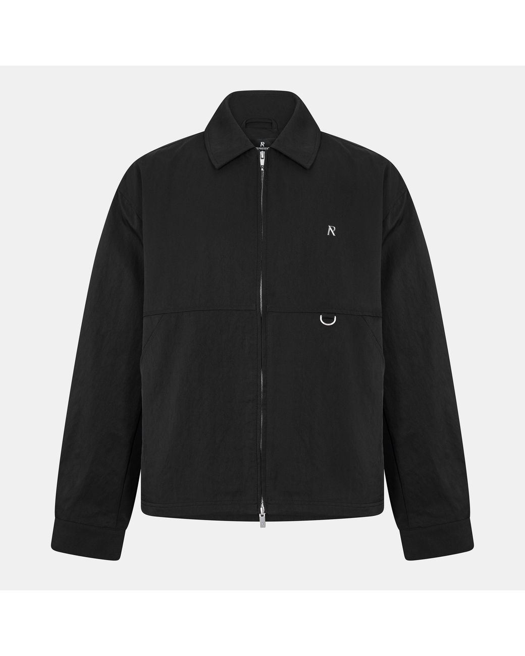 Represent Black Modern Fit Overshirt for men