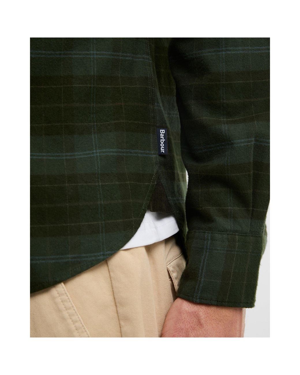 Barbour Black Dunoon Tartan Cotton Long-Sleeve Shirt for men