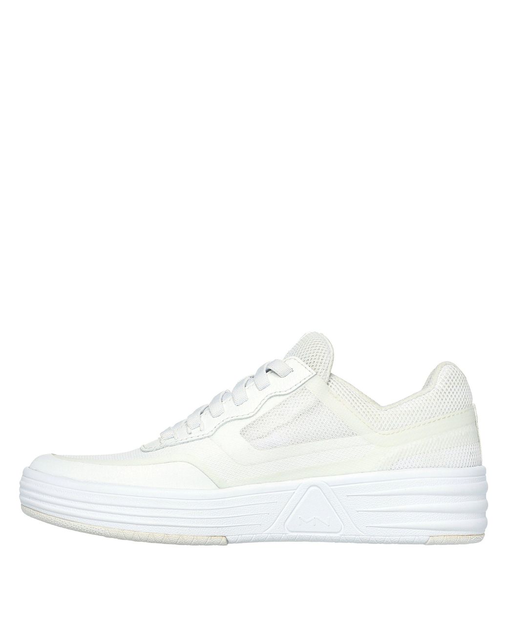 Skechers White Classic Low-Top Trainers