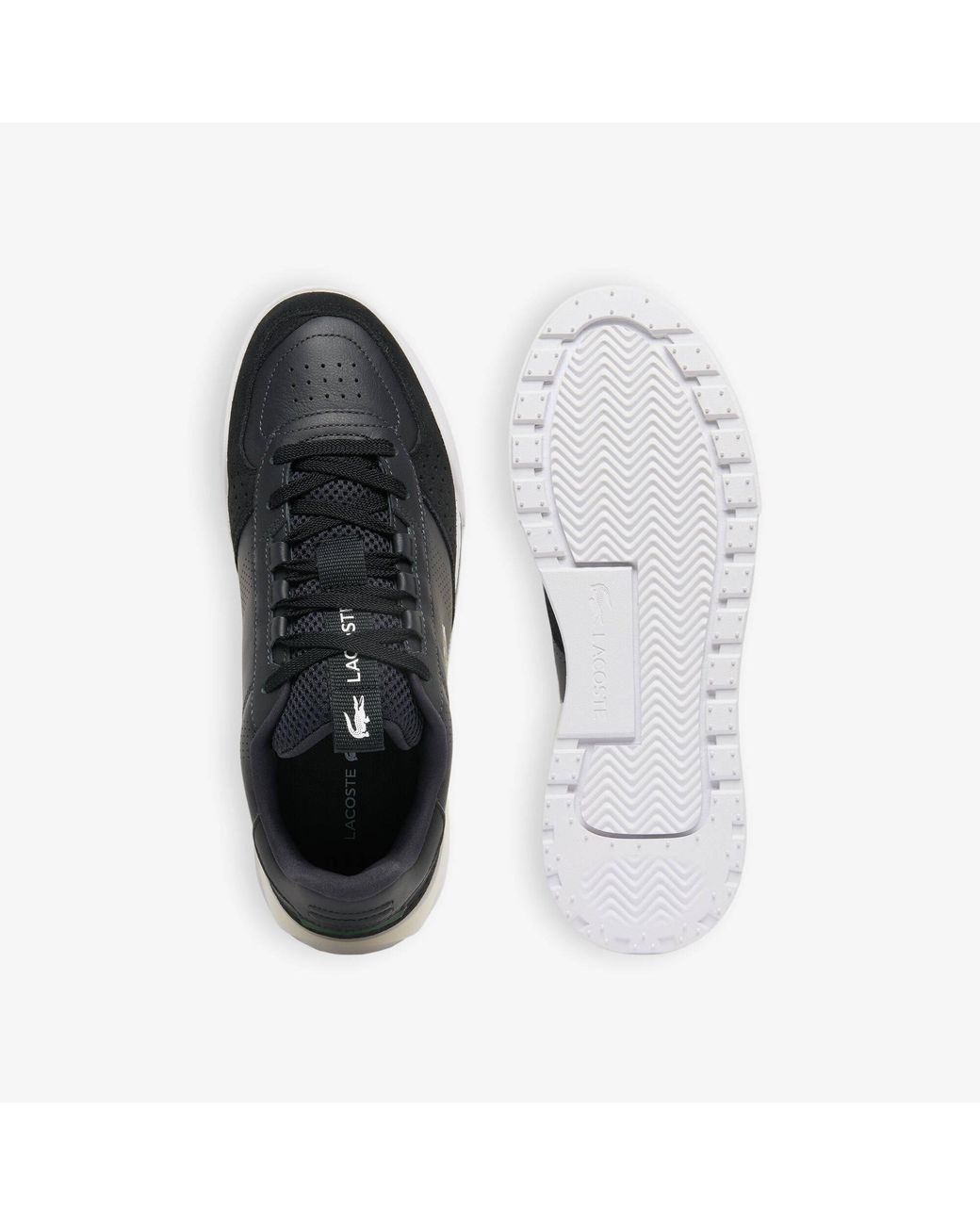 Lacoste Black Slam Break Sn72 Leather Low-Top Trainers for men