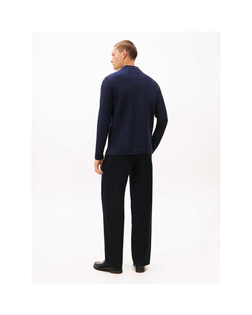 Tommy Hilfiger Blue Herring Long Sleeve Polo Shirt for men