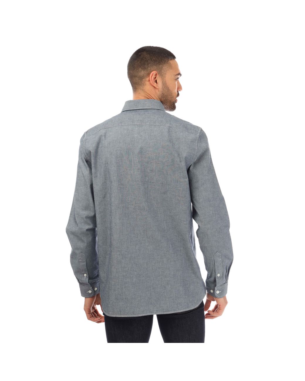 Lacoste Blue Long Sleeve Logo Shirt for men