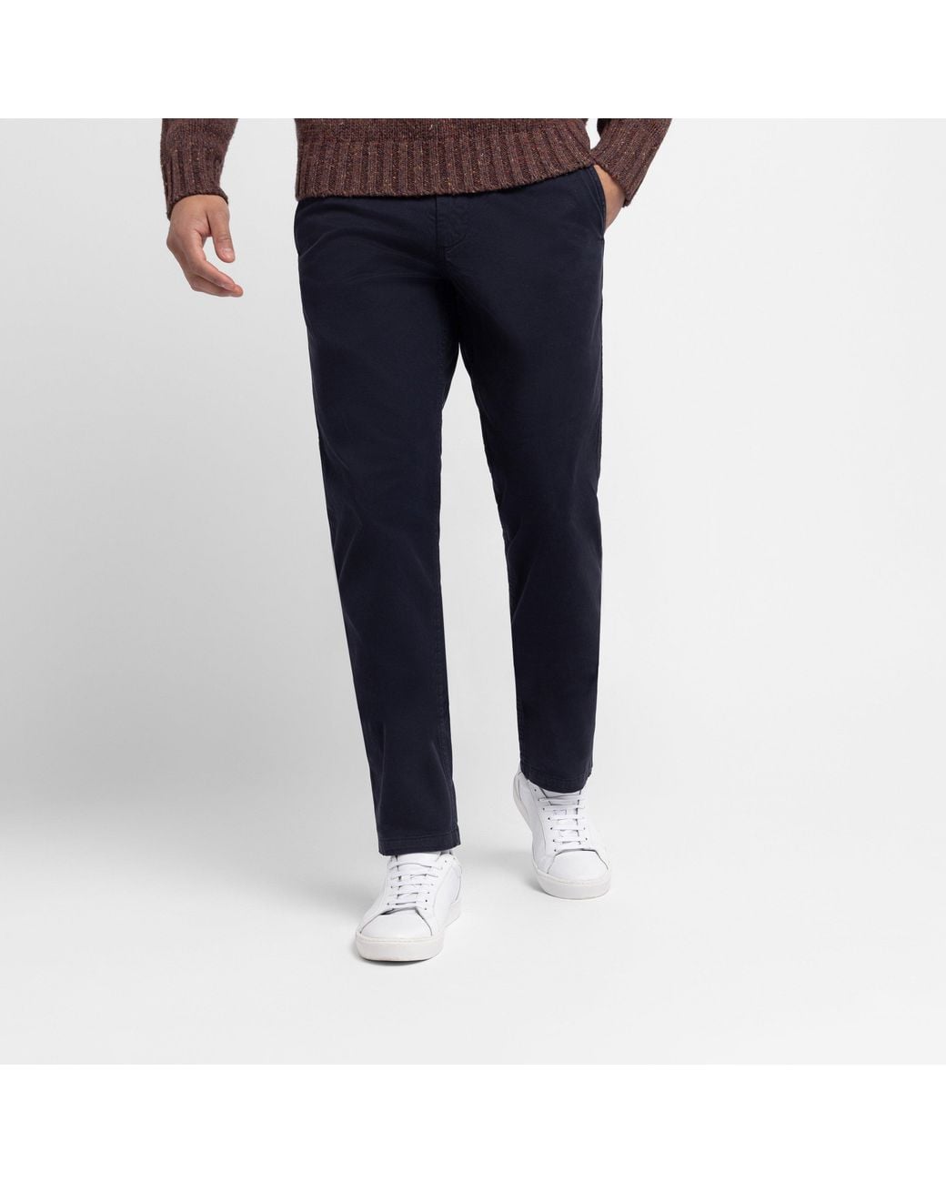 Eden Park Blue Straight-Leg Dark Chinos for men