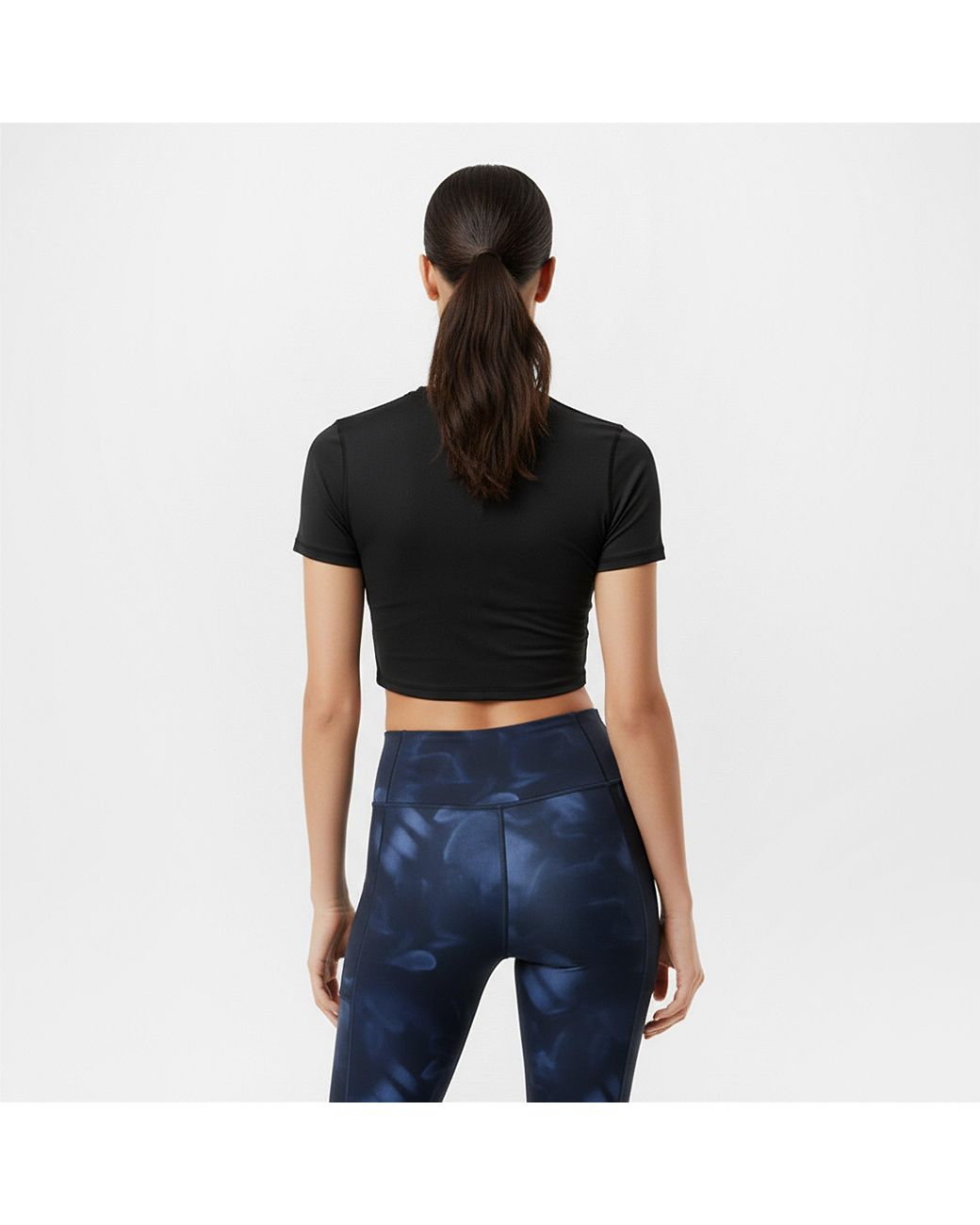Usa Pro Green Training Ss Crop T-Shirts